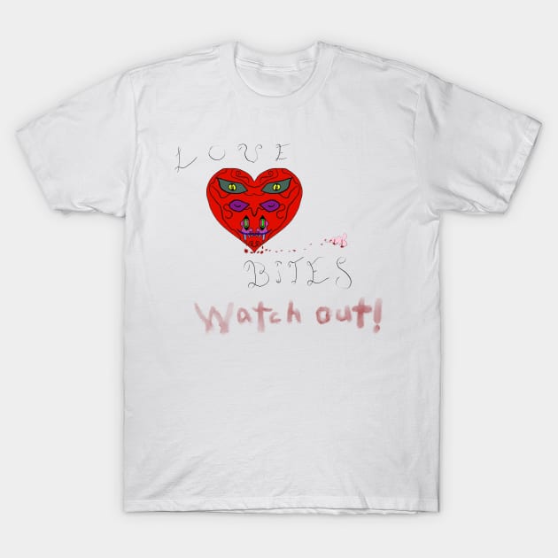 Love Bites T-Shirt by QuietusDesigns